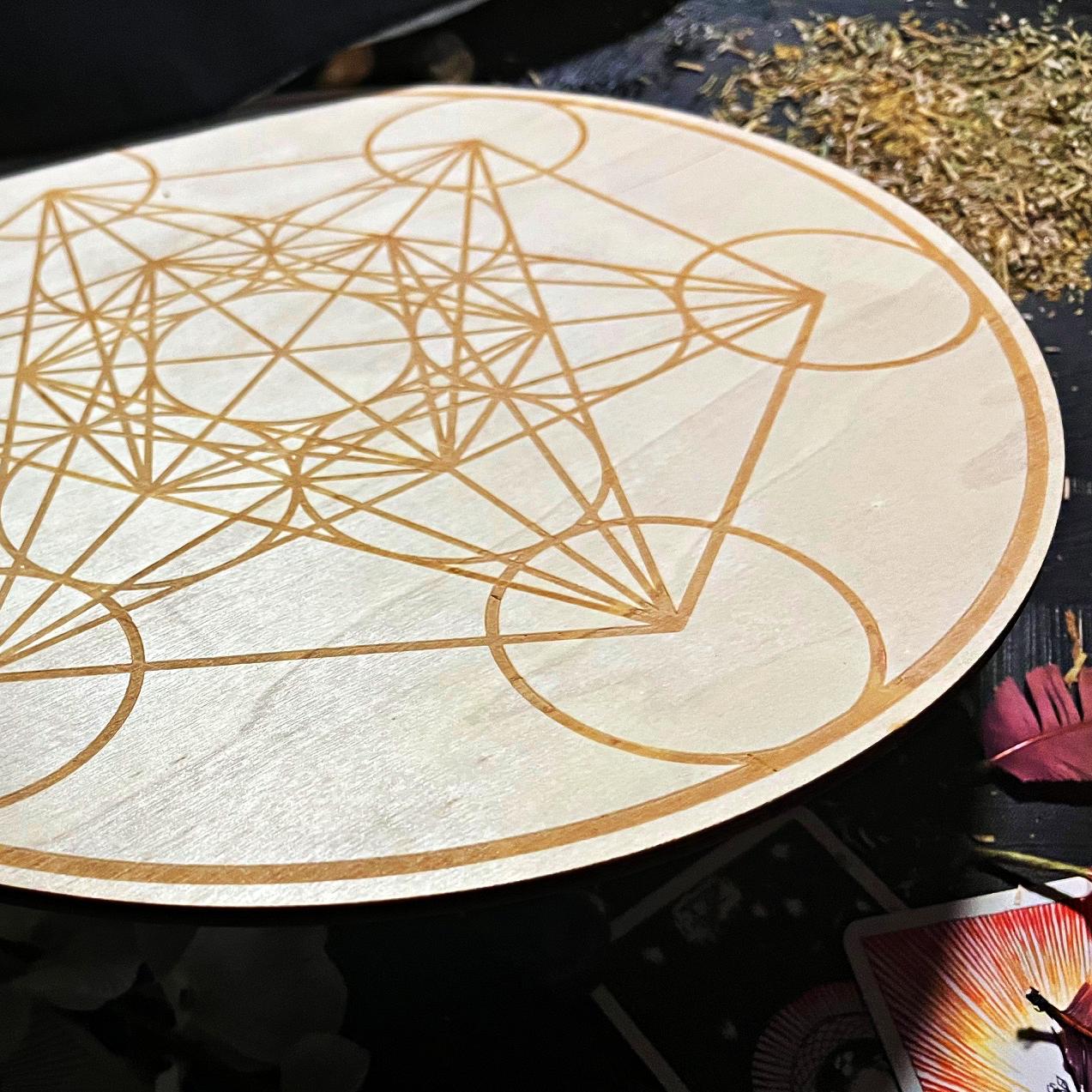 Wood Crystal Grid - Metatron