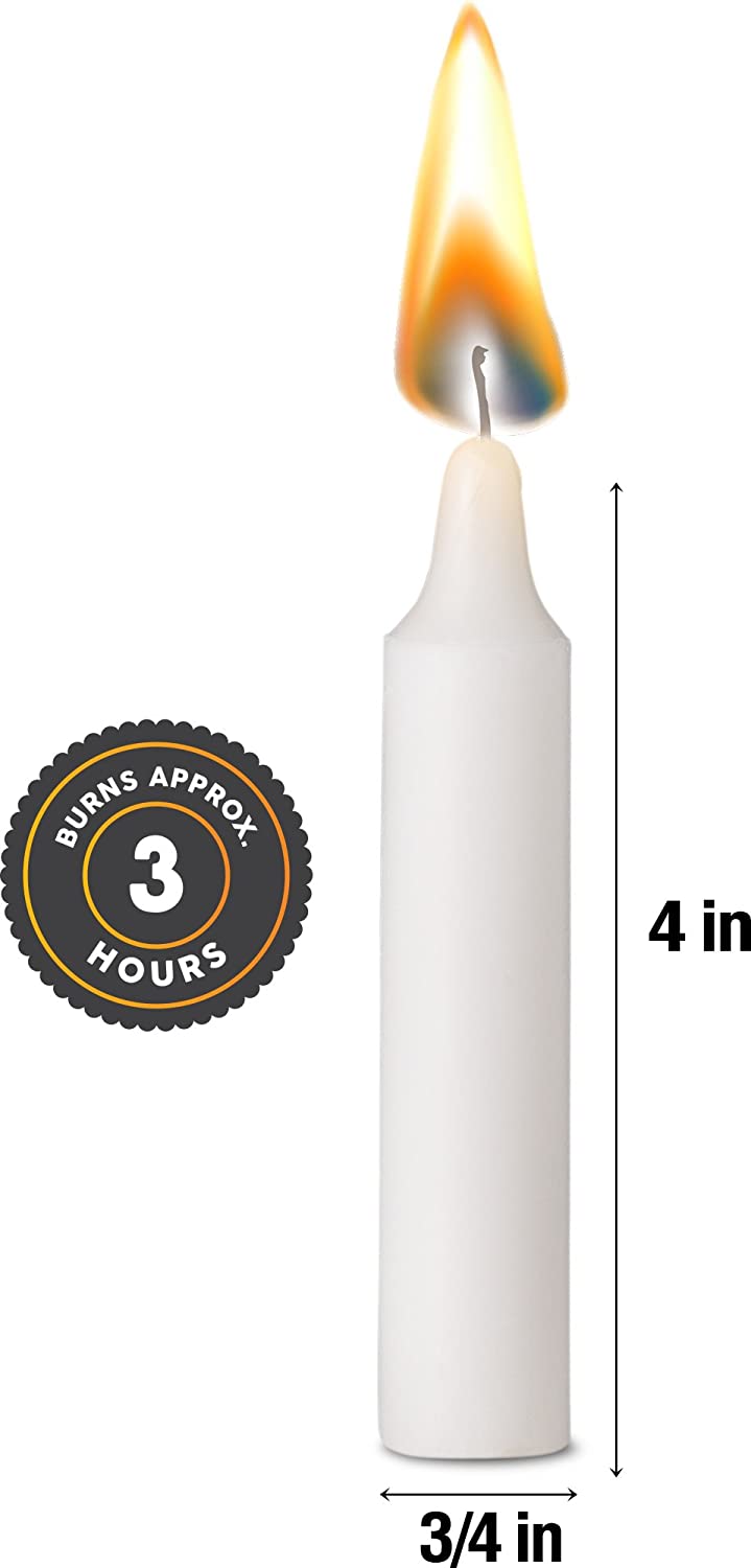 White Taper Candles - 4 Pk