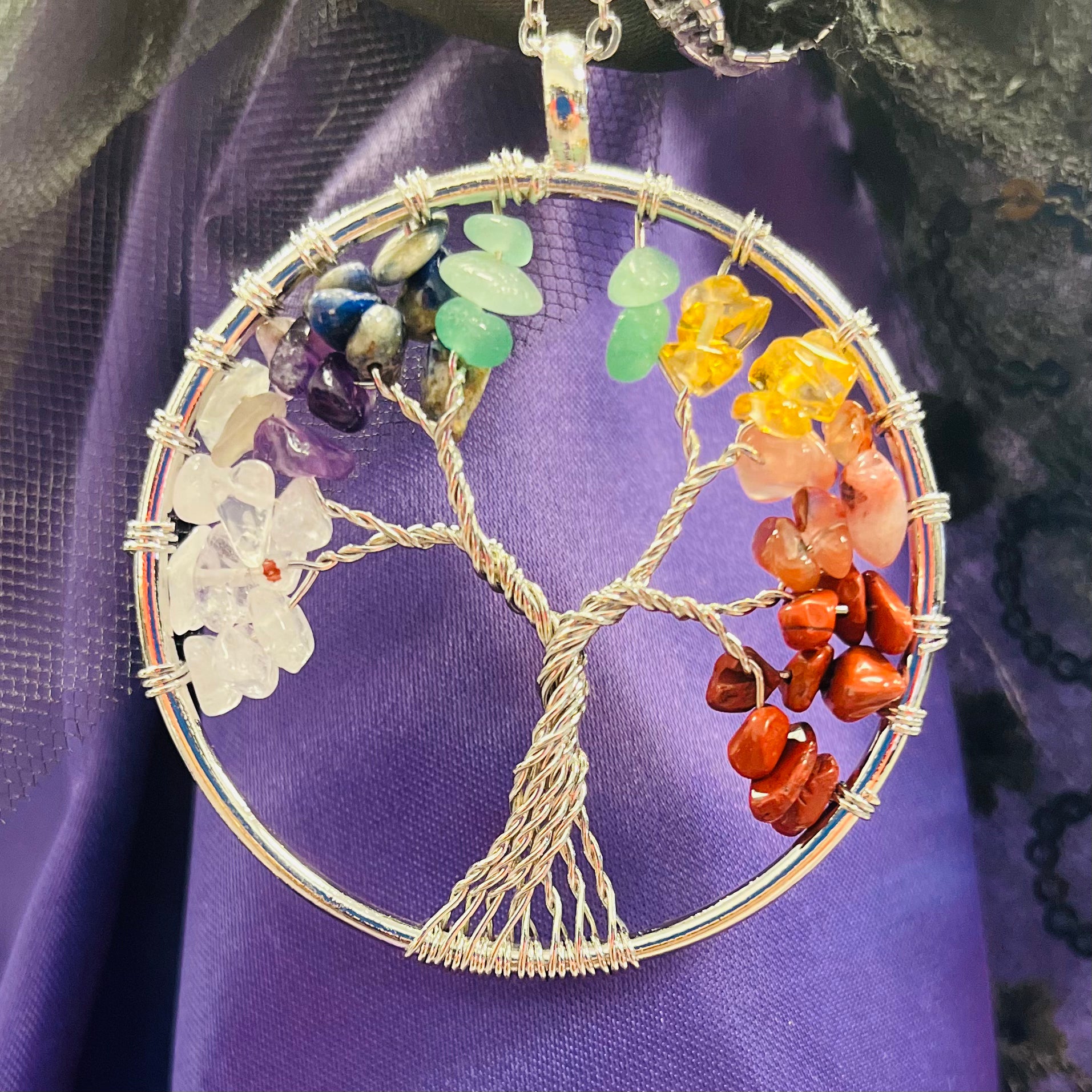 Chakra Chip Necklace - Tree of Life