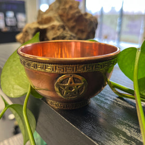 Copper Offering Bowl - Pentacle Design